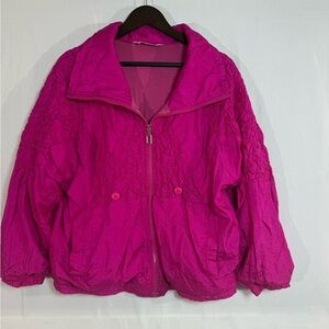 Grand Cavalier Hot Pink Bomber Jacket Medium Retro‎ WindBreaker Lined